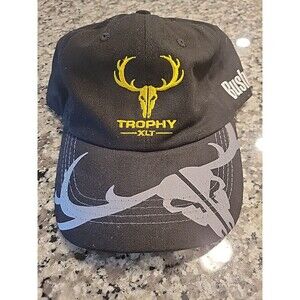 Bushnell Trophy XLT‎ Hat Black Adjustable Hook & Loop Back Cap
